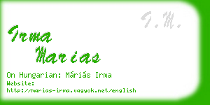 irma marias business card