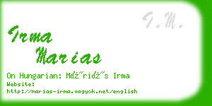 irma marias business card